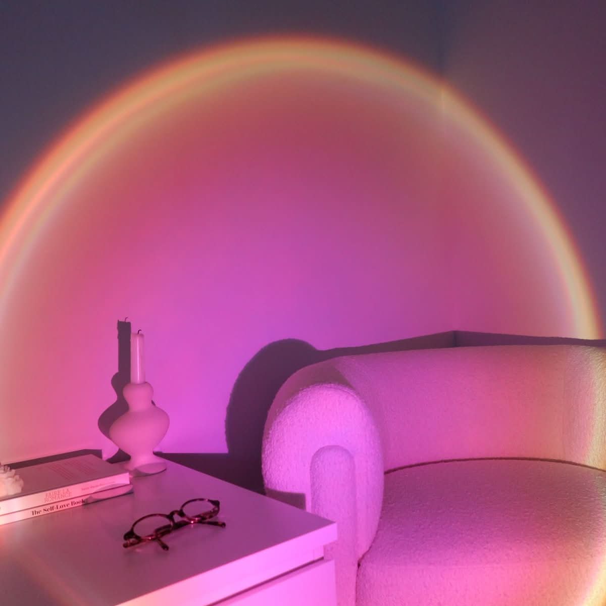 Sunset Glow Projection Lamp – 16 Color Variations, 180° Rotating Head