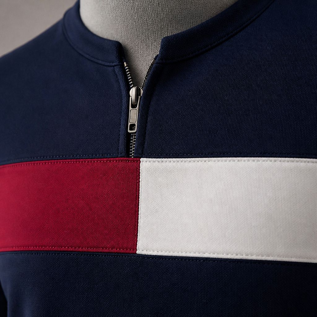 Marsten™ – Custom Zip-Collar Shirt with Matching Shorts Set for Men
