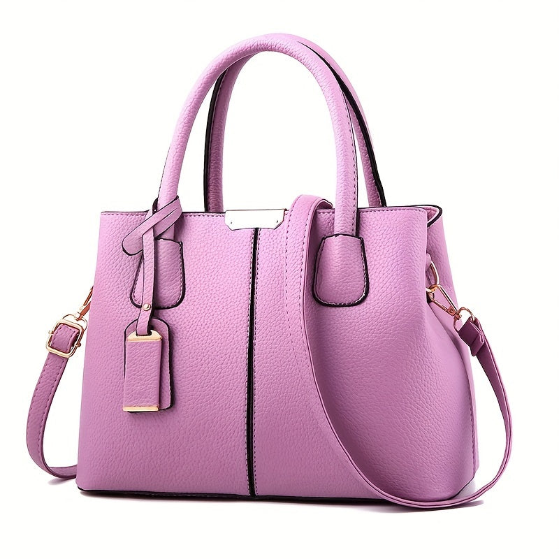 Classic Timeless Handbag in PU Leather with Internal Pockets