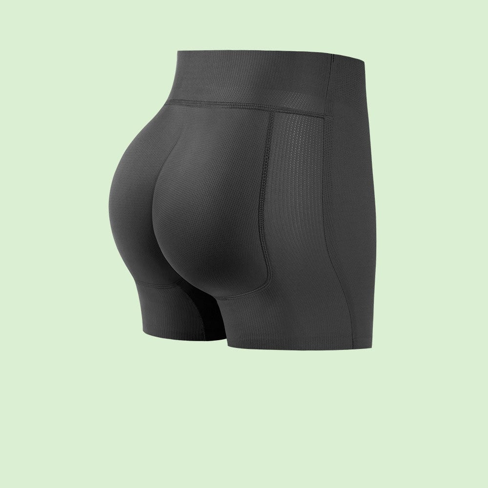 High-Waisted Shapewear Shorts with Padded Bottom - Breathable & Discreet