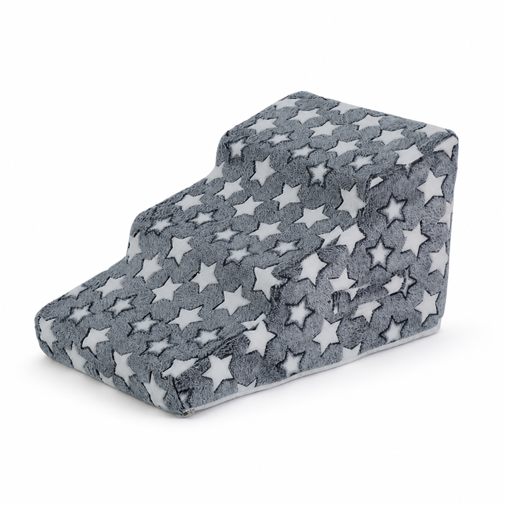 Plush-Covered Non-Slip Pet Steps (2–4 Steps)