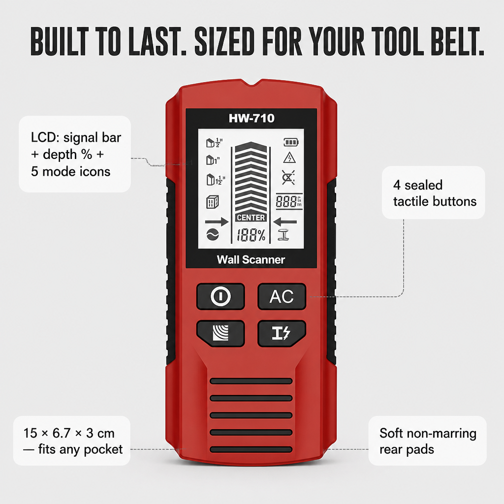 WallSight™ — Locate Studs, Pipes & Live Wires Ahead of Drilling