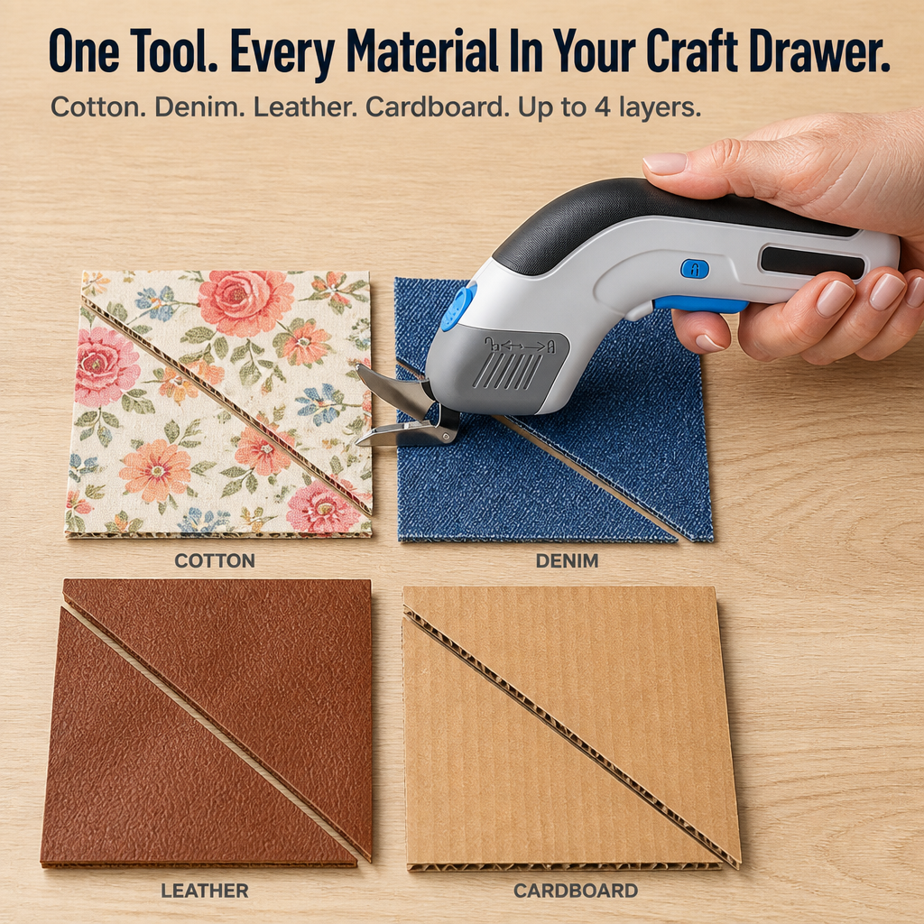 LuminaShear™ — Slice Through Fabric, Leather & Cardboard Without Straining Your Hands
