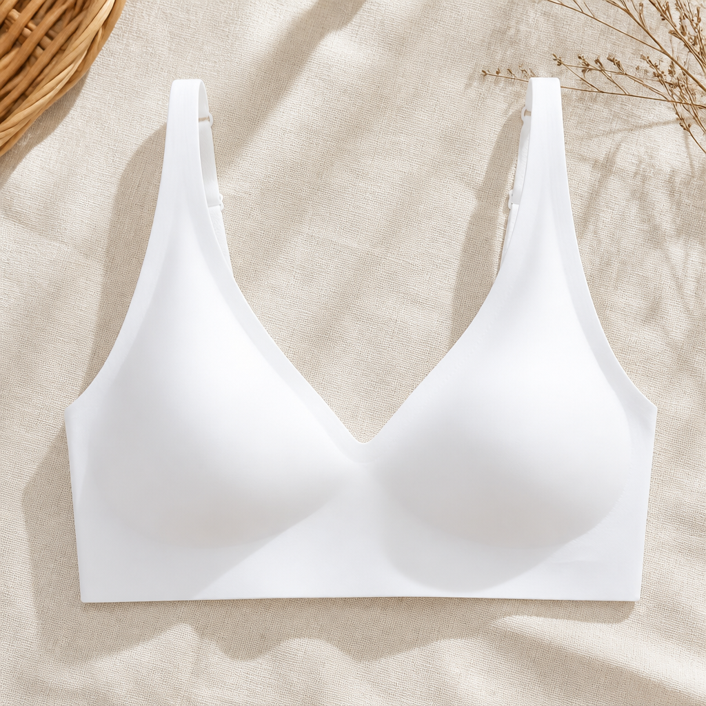 LumiFit™ – Wireless Seamless Bra with Softly Padded V-Neck Cups