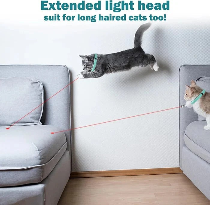 Adjustable Automatic Laser Collar for Cats – Available in Green or Pink