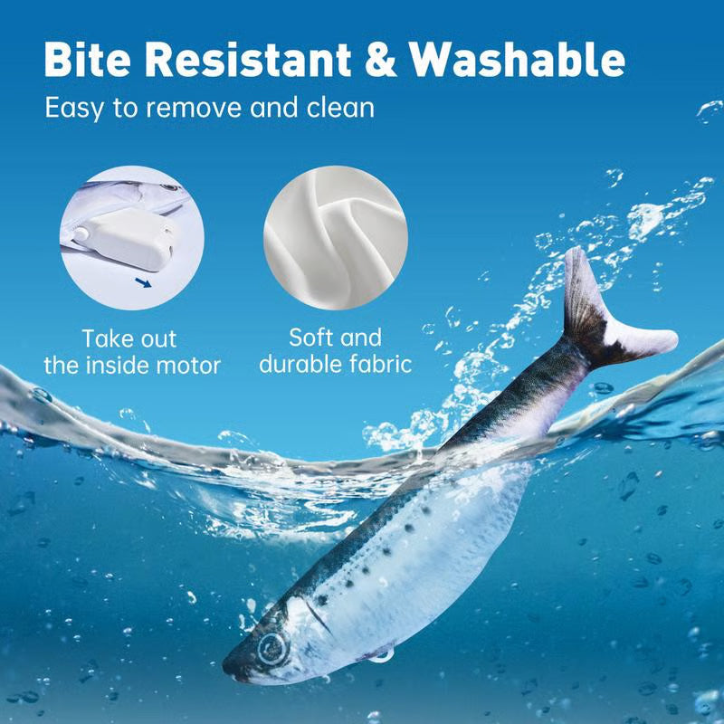 Motion Sensor Cat Toy - Interactive Fish Design