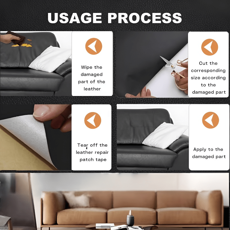Tear-Resistant Leather Repair Patches for Various Surfaces