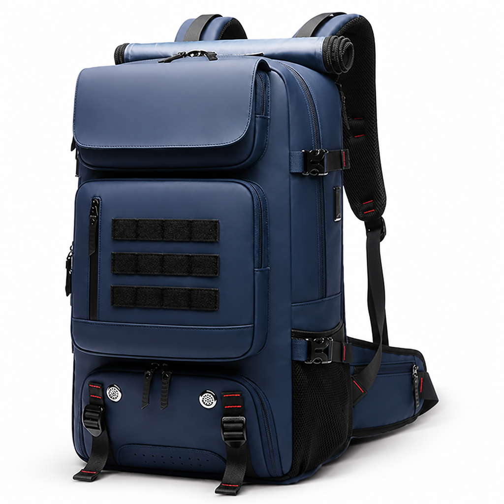 Waterproof 50L Travel Backpack (Built-In USB Port & Shoe Compartment)
