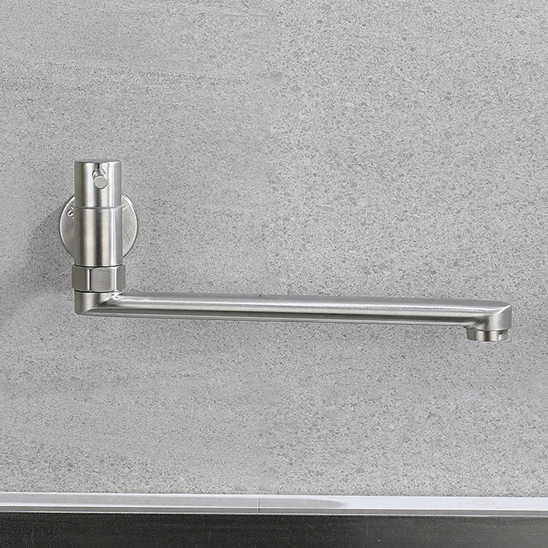 Wall-Mounted Stainless Steel Swivel Faucet – Single-Handle Pot Filler for Kitchen
