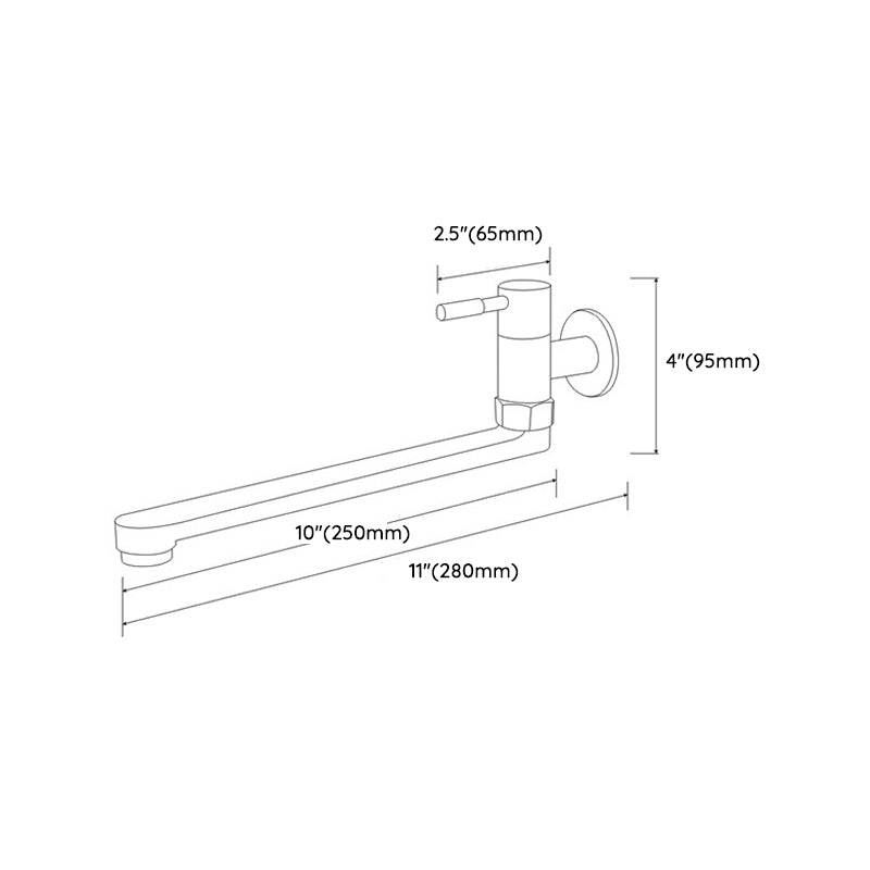 Wall-Mounted Stainless Steel Swivel Faucet – Single-Handle Pot Filler for Kitchen