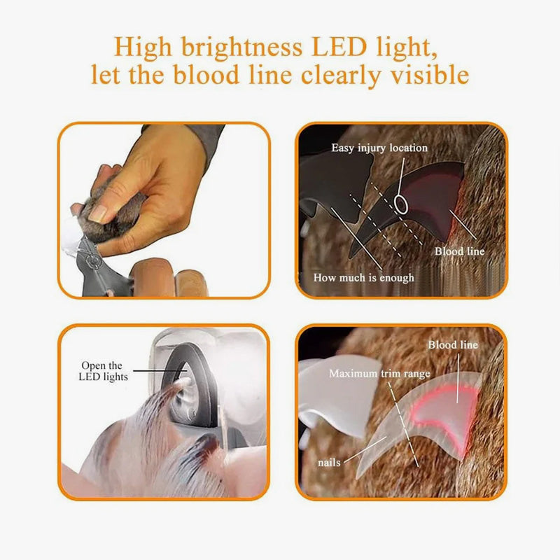 Animal Claw Scissors with LED Light – Visible Blood Vessel Indicator