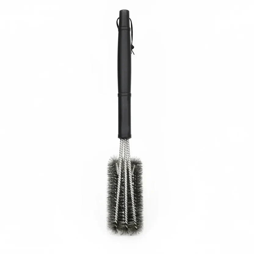 Stainless Steel BBQ Grill Grate Cleaning Brush | Removes Burnt Residue | Secure Grip | FireScrub