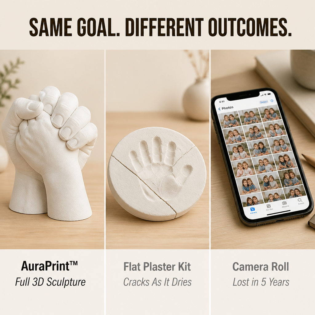 AuraPrint™ — Turn Your Family's Hands Into a Sculpture That Lasts Beyond the Camera Roll