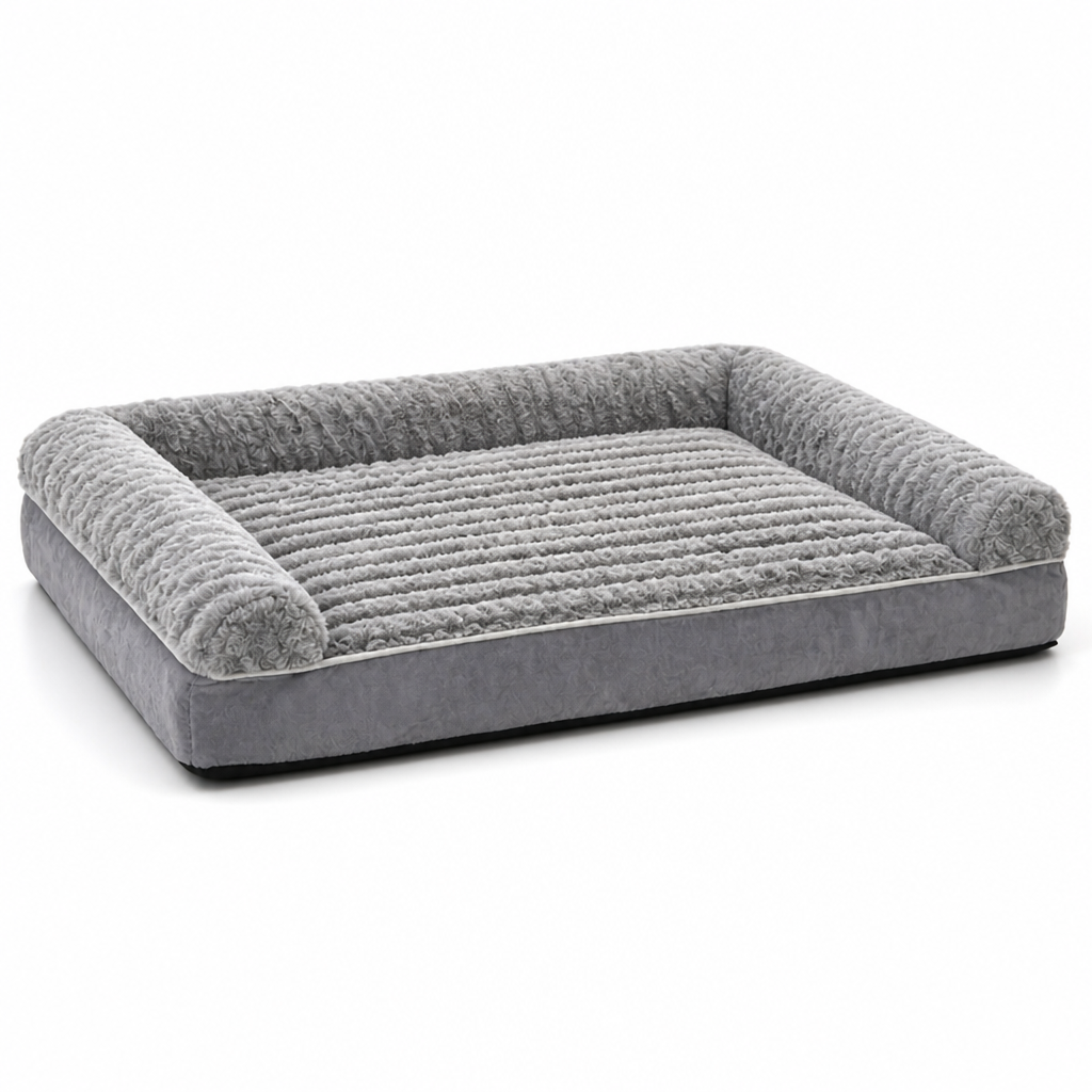 Orthopedic Bolstered Dog Bed (Removable Washable Cover)