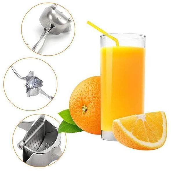 Manual Fruit Juicer | Citrus Press in Stainless Steel | Lever Grip with Non-Slip Design | PureSqueeze