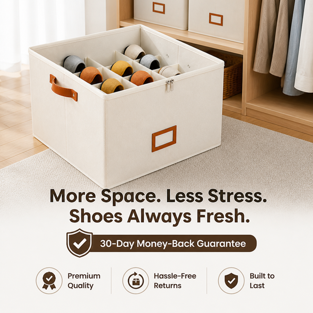 VaultTrove™ Shoe Keeper — Breathe Easy with Fresh Shoes and Clutter-Free Space Every Day