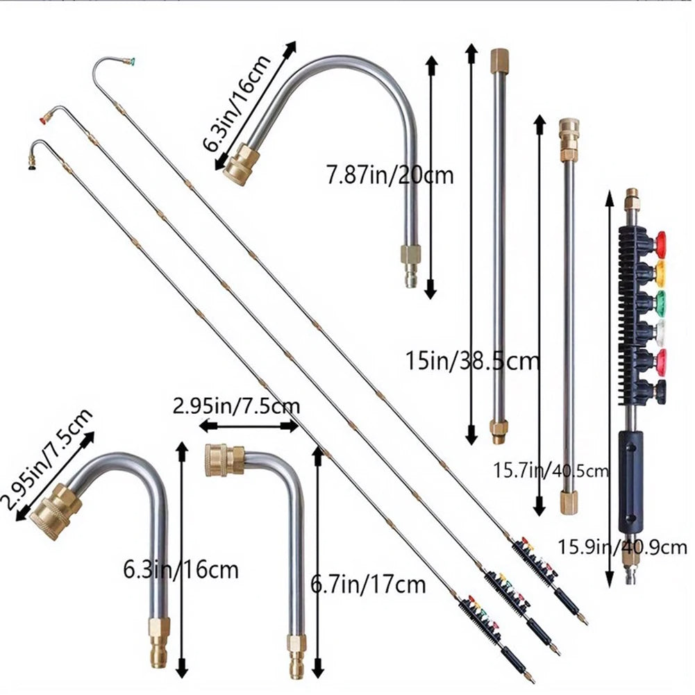 Telescopic Pressure Washer Wand 4000 PSI for Cleaning Gutters and Roofs