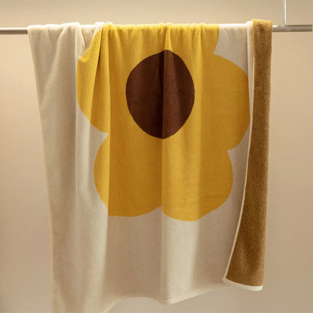 Floral Patterned Cotton Bath Towel