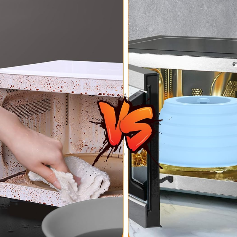 Microwave Lid with Magnetic Top and Steam Release Vents – Collapsible