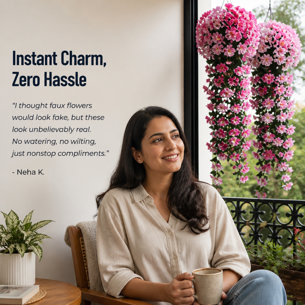 BlossomAura™ — Hang Real-Touch Blooms That Stay Bright Without a Drop of Water