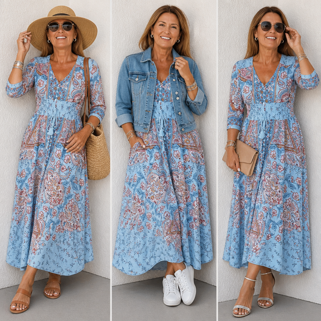 LunaFleur™ Long Floral Dress — Celebrate Every Curve with Featherlight Confidence