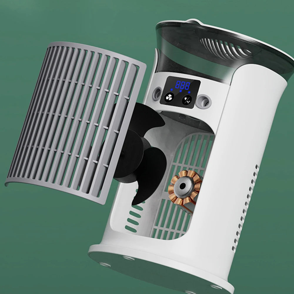 Portable Mini Air Cooler Fan with Water Reservoir – USB Rechargeable, 3 Speeds for Desk and Nightstand