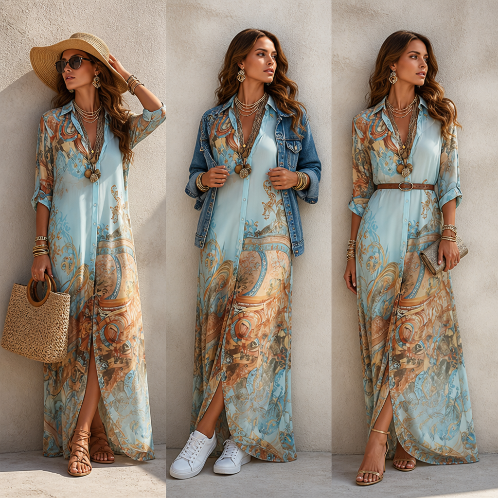 AureliaWave™ Maxi Dress — Feel Effortlessly Elegant, Fresh, and Unforgettable All Summer Long