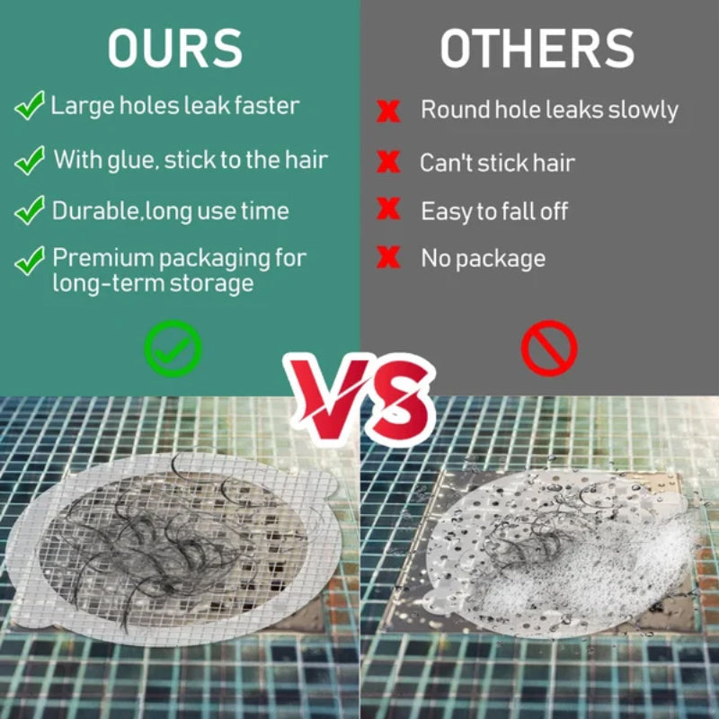 Hair Catcher Stickers for Shower Drains – Prevent Clogs in Bathroom & Kitchen