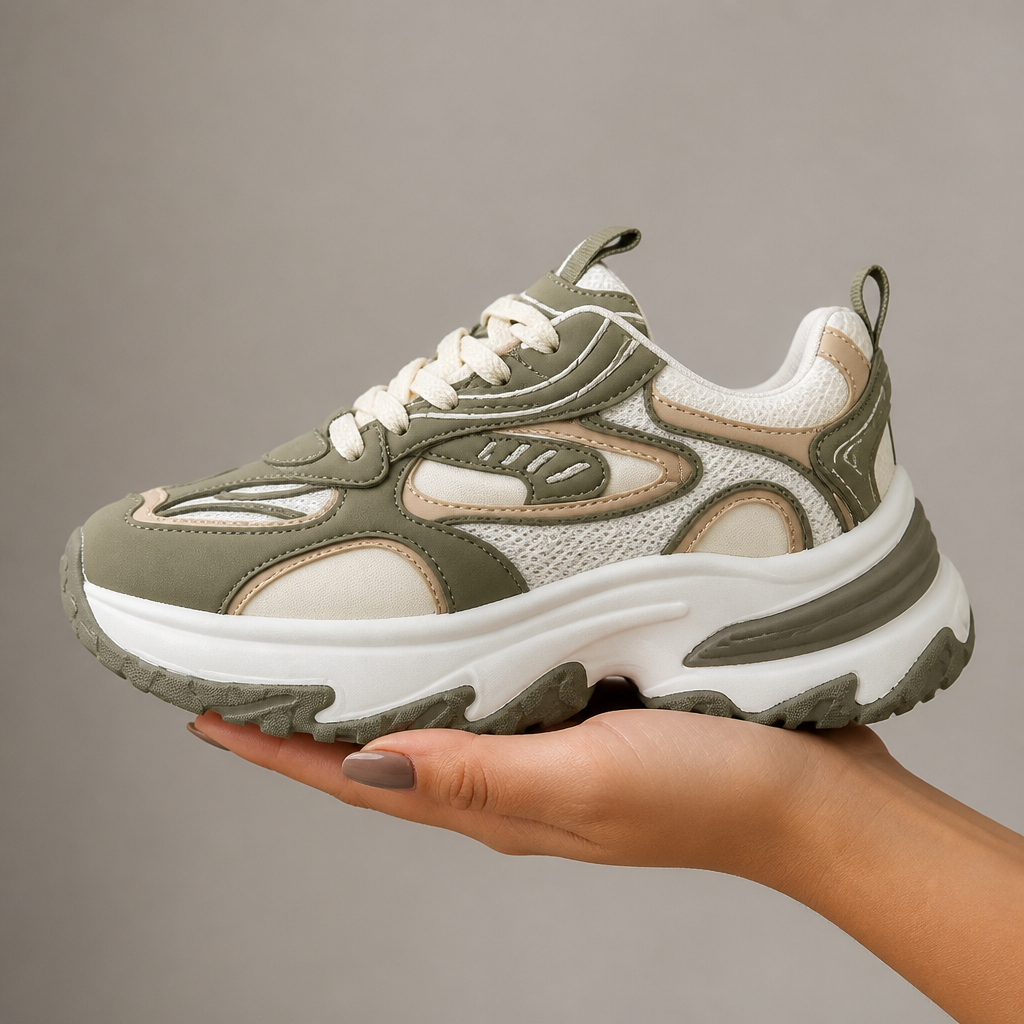 VeroStride™ Khaki Sneakers — Effortless Chic Meets All-Day Cloud-Like Comfort