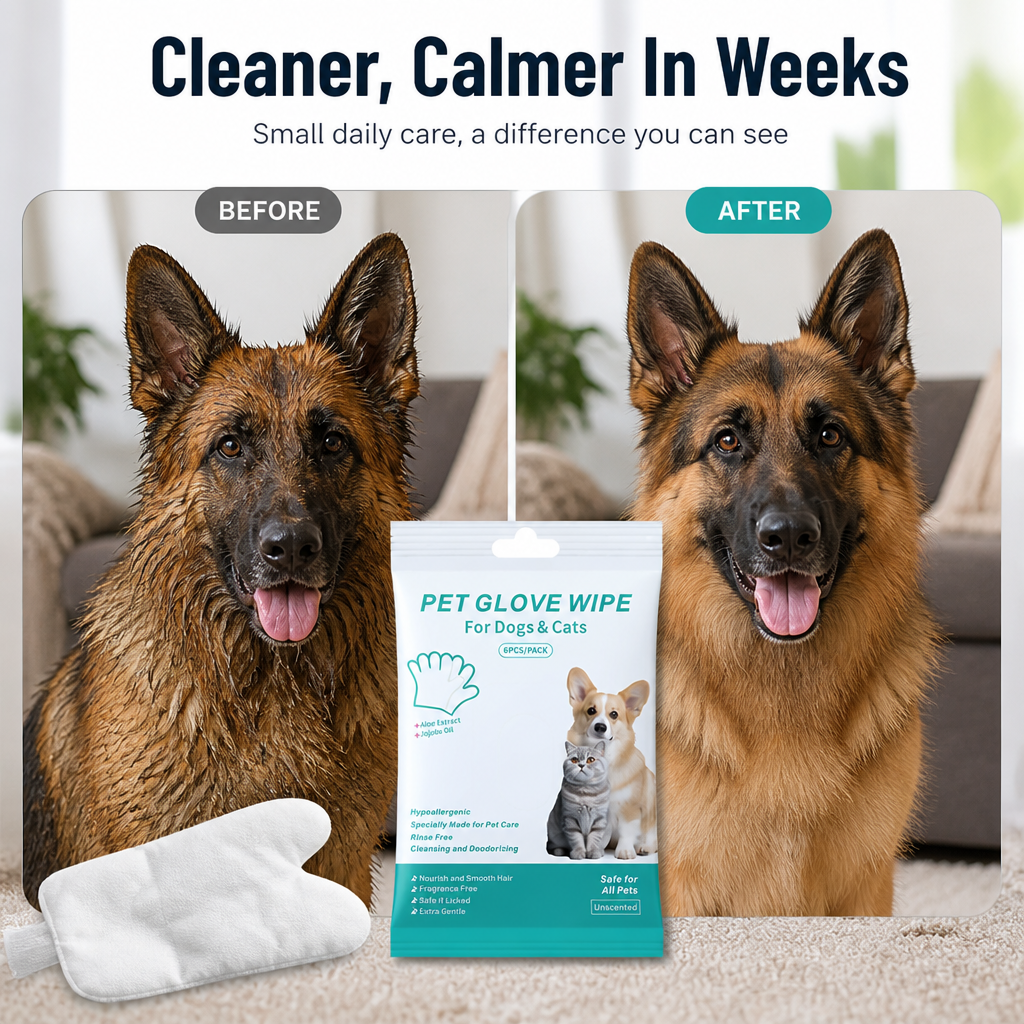 FreshPaws™ Rinse-Free Bath Mitts — Turn Messy Grooming Into Quick, Loving Care Your Pet Craves
