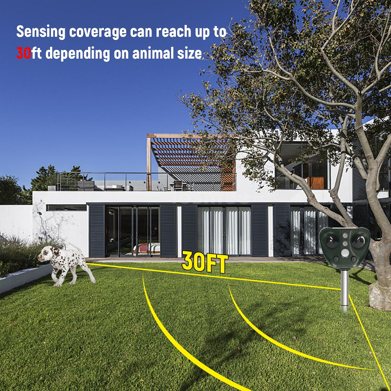 Motion-Activated Solar Bird Deterrent – Waterproof Ultrasonic Repeller with LED for Gardens and Crops
