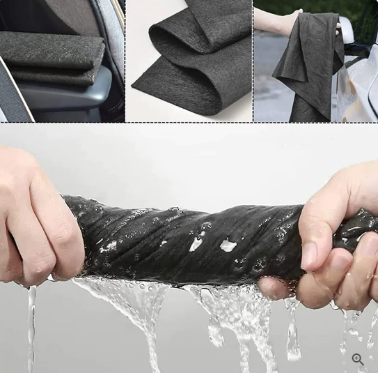 Set of 5 Scratch-Free Microfiber Cloths for Cleaning Surfaces