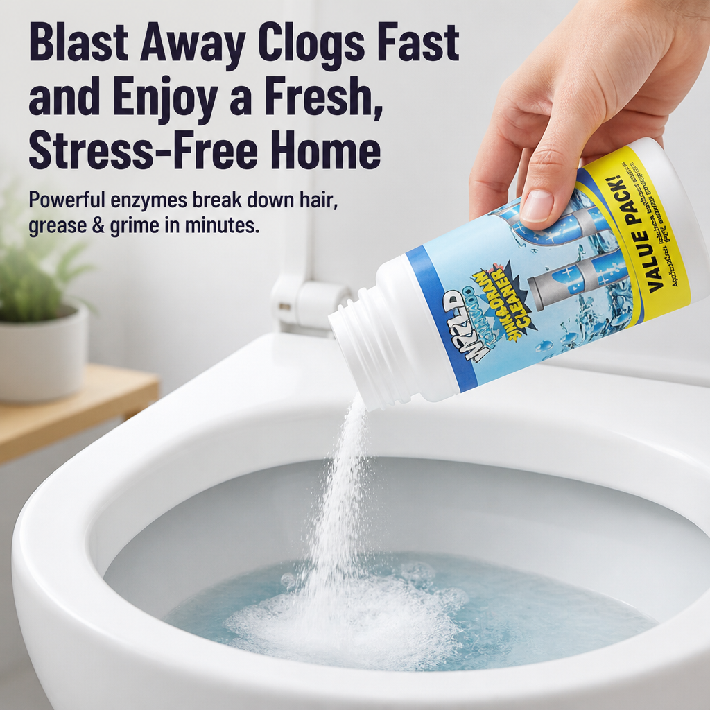 SwiftClear™ — Dissolve Hair, Grease & Gunk Clogs in Minutes Without Wrecking Your Pipes