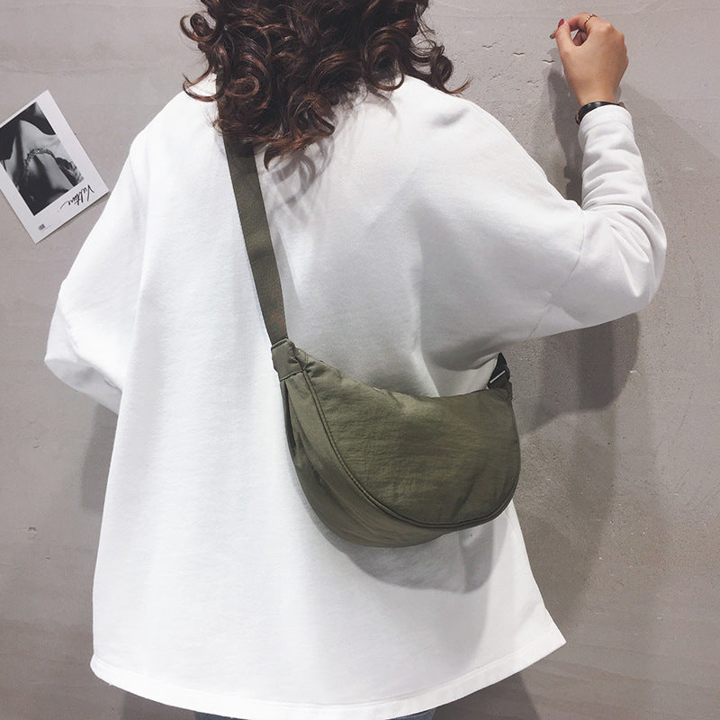 Adjustable Strap Half-Moon Shaped Shoulder Bag