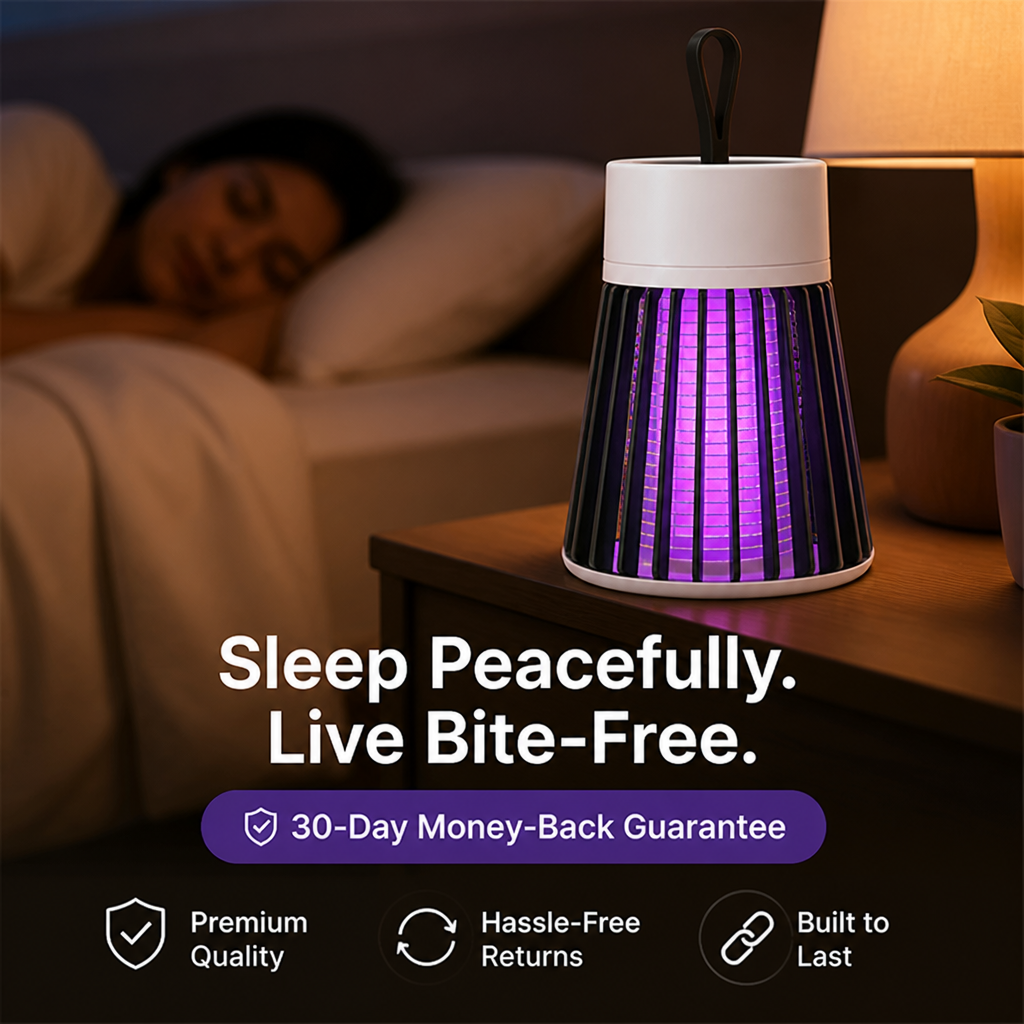 ZephyrGuard™ Mosquito & Fly Trap Lamp — Silent, Chemical-Free Protection for Peaceful, Bite-Free Living