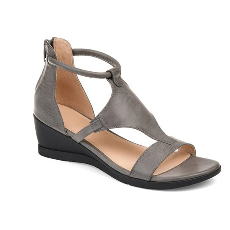 Strappy Wedge Sandals with Comfortable Footbed