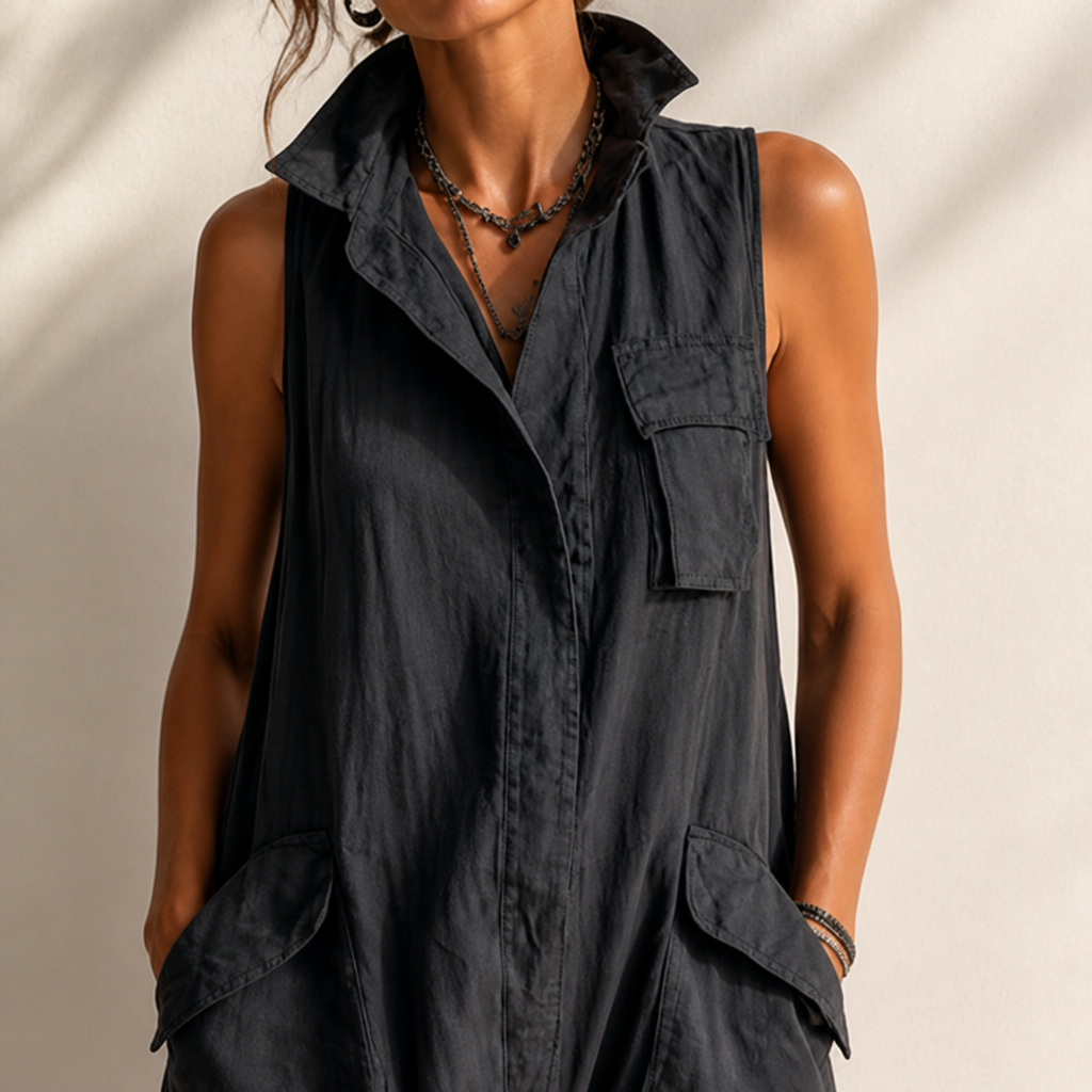 Velaire™ Sleeveless Overalls — Move Freely, Look Effortlessly Magnetic All Day