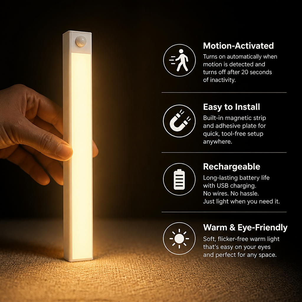 FluoWave™ — Hands-Free Light That Transforms Darkness Into Easy, Instant Safety