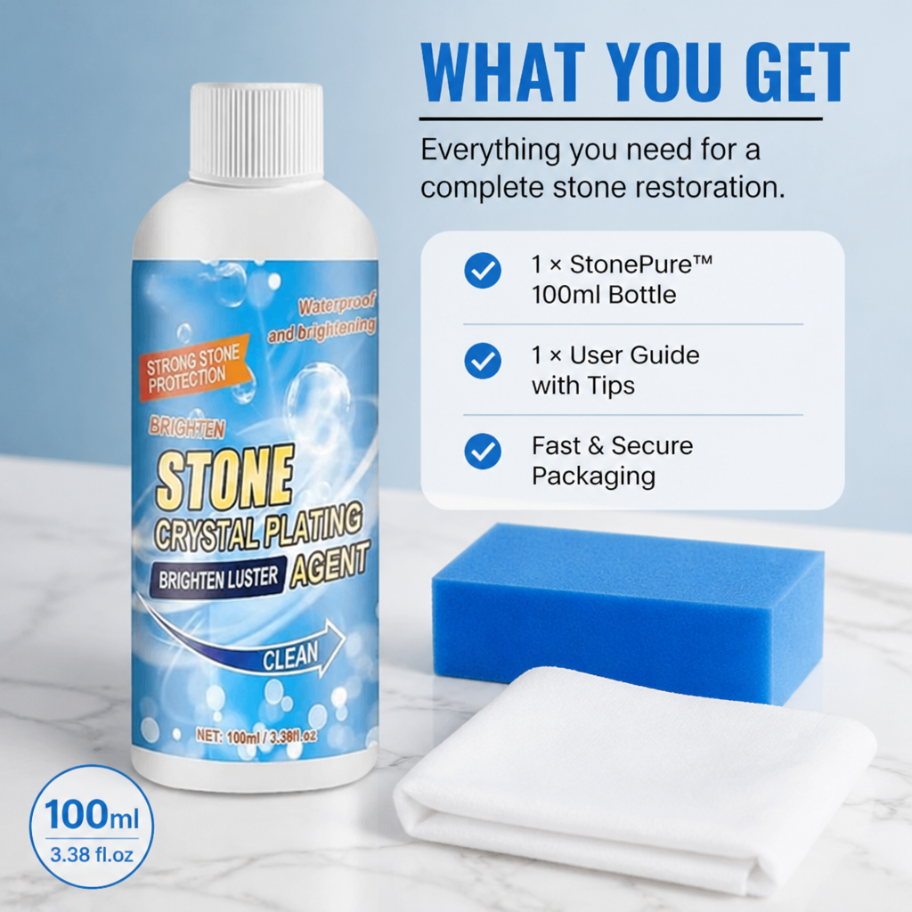 StonePure™ — Restore Your Stone’s Natural Shine Without Toxic Chemicals or Scrubbing Pain