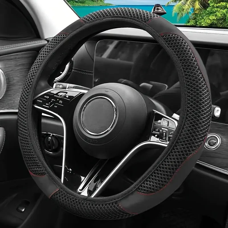 Steering Wheel Cover in Carbon Fiber with Non-Slip Grip for A-Class W177 (2019-2022)
