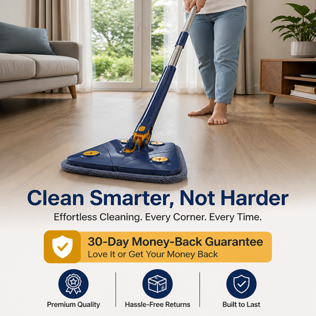HydroEase™ Mop — Effortless Cleaning That Leaves Every Corner Sparkling Without the Strain
