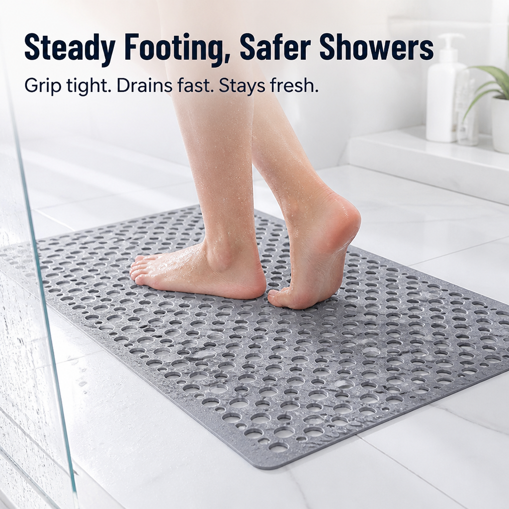 SafeStep™ — Feel Rock-Solid Safety and Freshness Every Time You Shower
