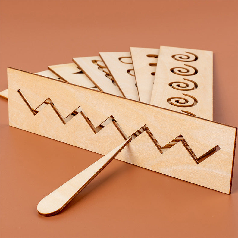 Wooden Learning Templates for Letters and Numbers