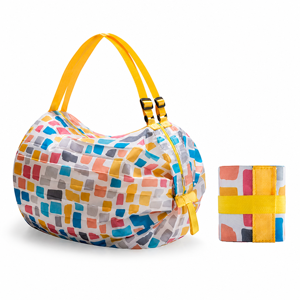 Water-Resistant Oxford Foldable Tote Bag (22 lb Capacity)