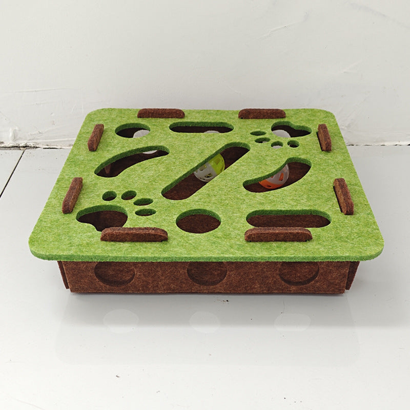Felt Puzzle Box for Cats - Engaging Toy for Playtime