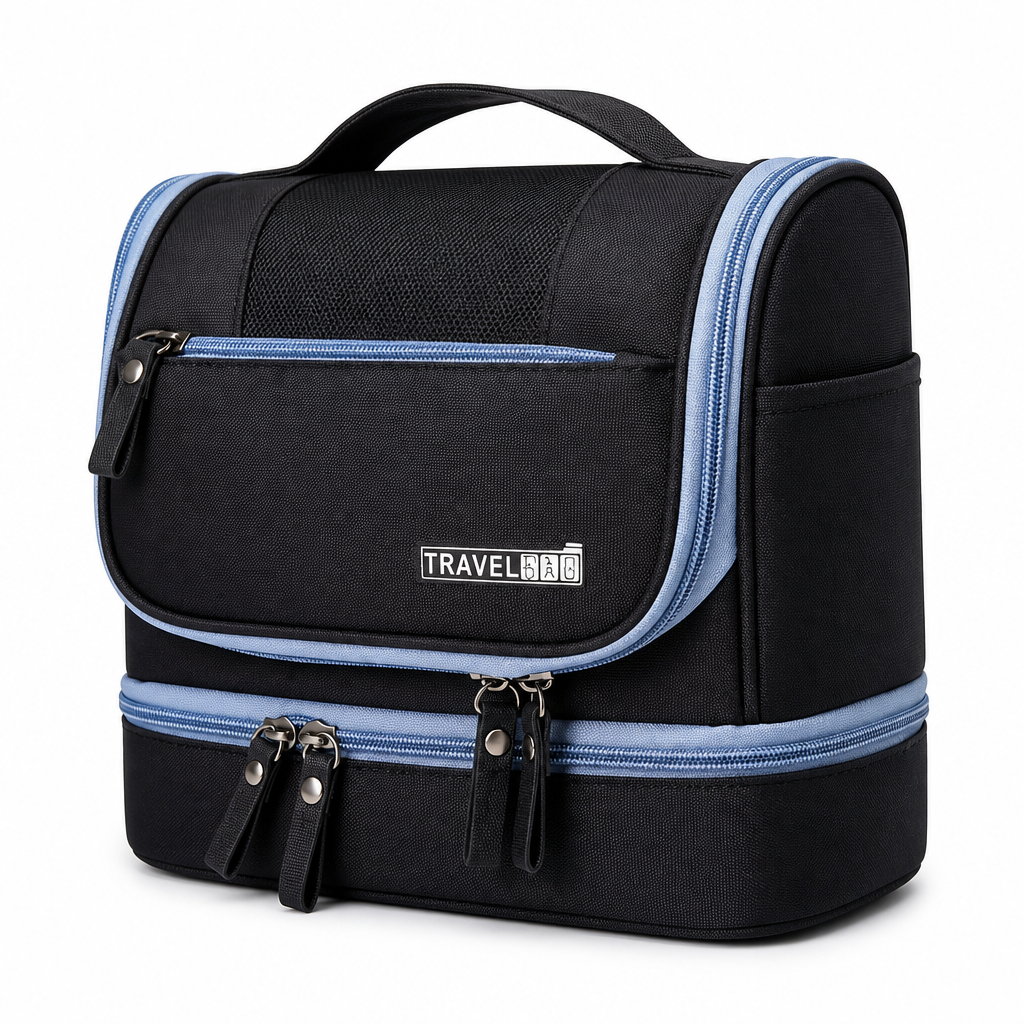 Waterproof & Leakproof Nylon Hanging Toiletry Bag (Multiple Compartments)