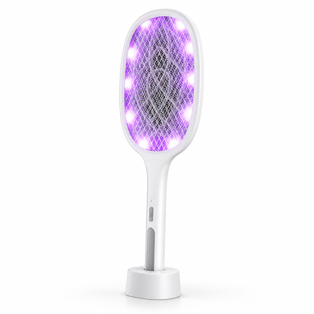 USB-Rechargeable 2-in-1 Electric Fly Swatter & UV Zapper