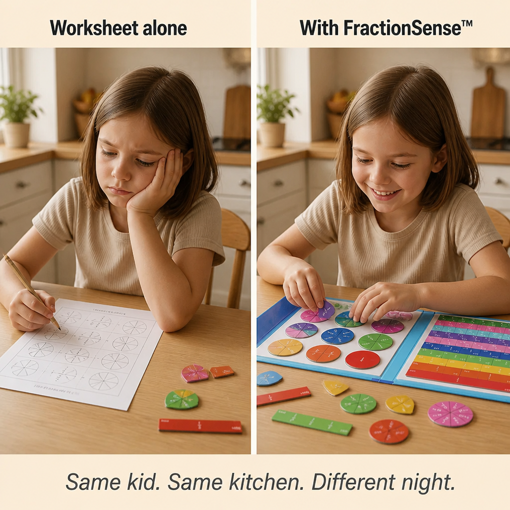 FractionSense™ — Let Fractions Finally Click Using Magnetic Pieces Kids Truly Handle