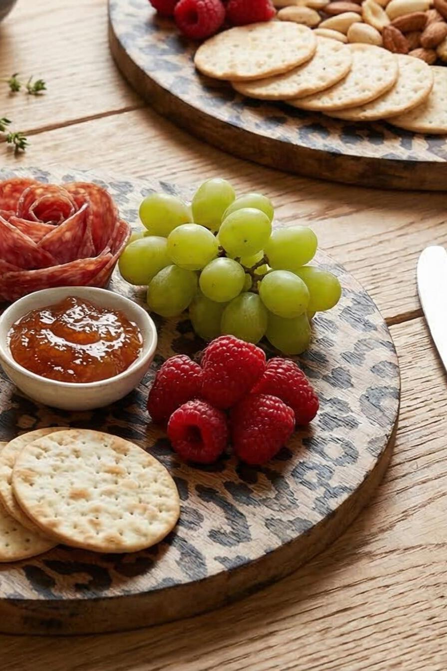 Scandinavian Style Wooden Serving Board Set - Round & Square Sapele