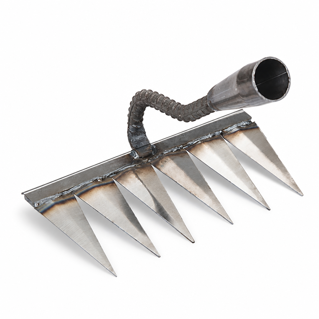 Ultra-Sharp Carbon Steel Garden Rake (4–7 Tines)